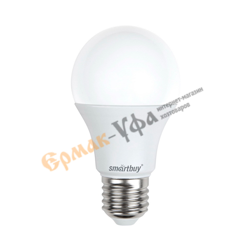 Лампочка светодиодная E27 13Вт 3000К Smartbuy шар, 10/100